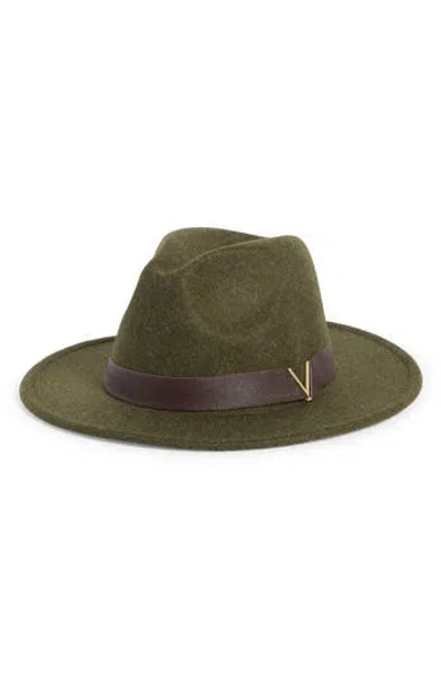 Vince Camuto Logo Hardware Panama Hat In Green
