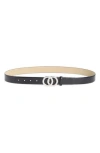 Vince Camuto Logo O-ring Buckle Belt In Multi