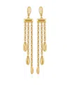 Vince Camuto Long Gold Tone Chain Tassel Earrings In Gold