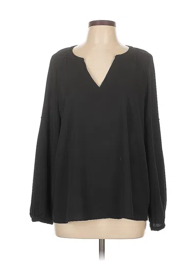 Pre-owned Vince Camuto Long Sleeve Blouse In Black