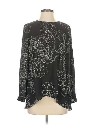 Pre-owned Vince Camuto Long Sleeve Blouse In Black