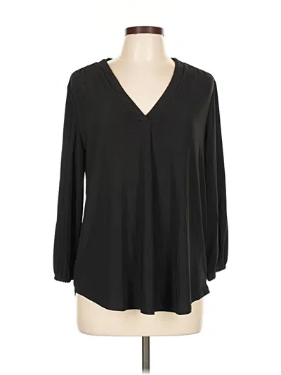 Pre-owned Vince Camuto Long Sleeve Blouse In Black