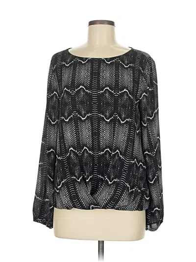 Pre-owned Vince Camuto Long Sleeve Blouse In Black