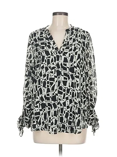 Pre-owned Vince Camuto Long Sleeve Blouse In Black