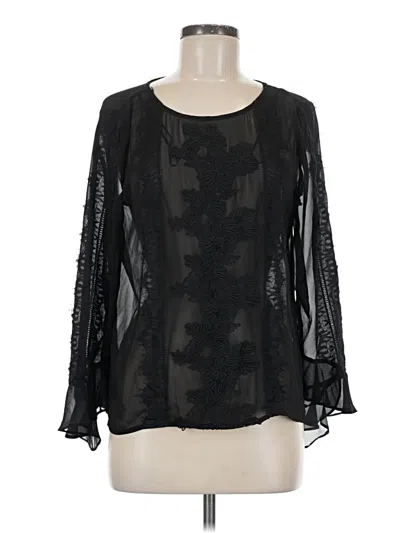 Pre-owned Vince Camuto Long Sleeve Blouse In Black