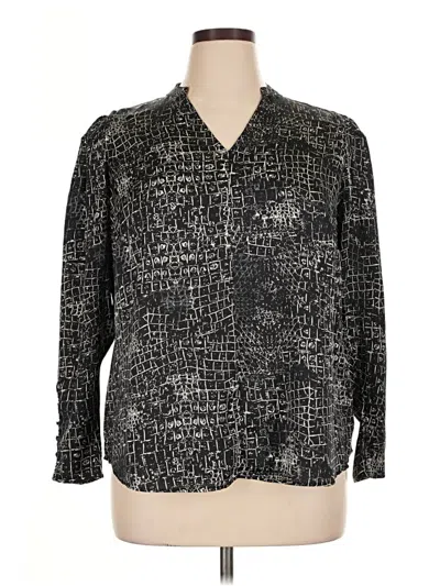 Pre-owned Vince Camuto Long Sleeve Blouse In Black