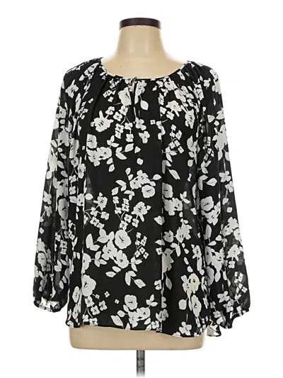 Pre-owned Vince Camuto Long Sleeve Blouse In Black
