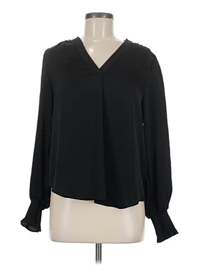 Pre-owned Vince Camuto Long Sleeve Blouse In Black