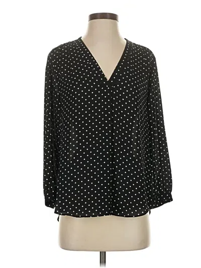 Pre-owned Vince Camuto Long Sleeve Blouse In Black