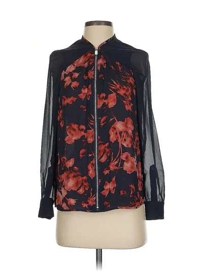 Pre-owned Vince Camuto Long Sleeve Blouse In Blue