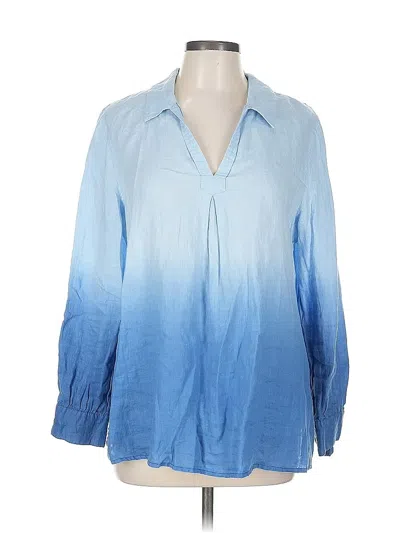 Pre-owned Vince Camuto Long Sleeve Blouse In Blue