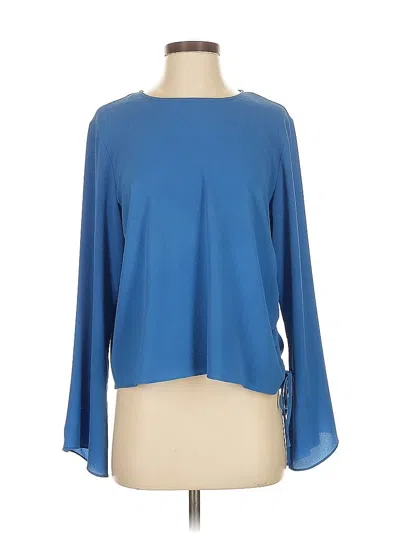 Pre-owned Vince Camuto Long Sleeve Blouse In Blue
