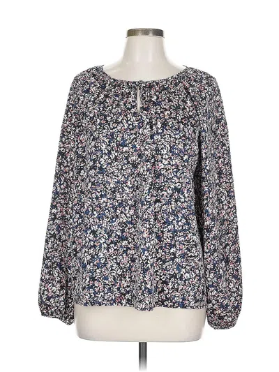 Pre-owned Vince Camuto Long Sleeve Blouse In Blue