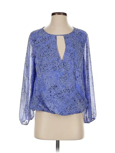 Pre-owned Vince Camuto Long Sleeve Blouse In Blue