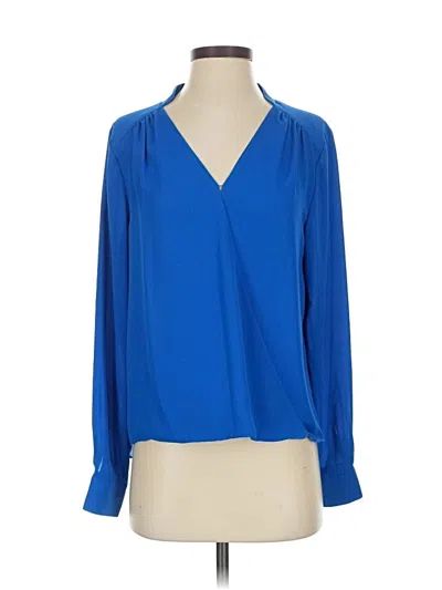 Pre-owned Vince Camuto Long Sleeve Blouse In Blue