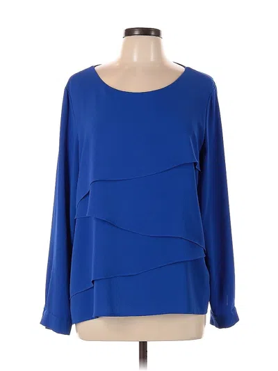 Pre-owned Vince Camuto Long Sleeve Blouse In Blue