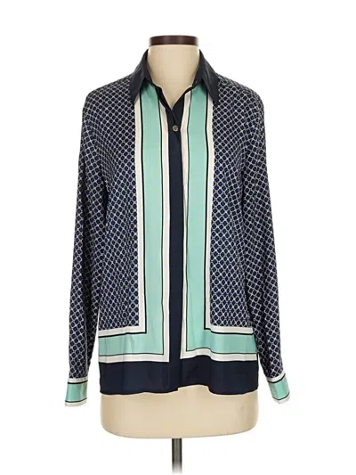 Pre-owned Vince Camuto Long Sleeve Blouse In Blue