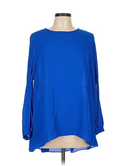 Pre-owned Vince Camuto Long Sleeve Blouse In Blue