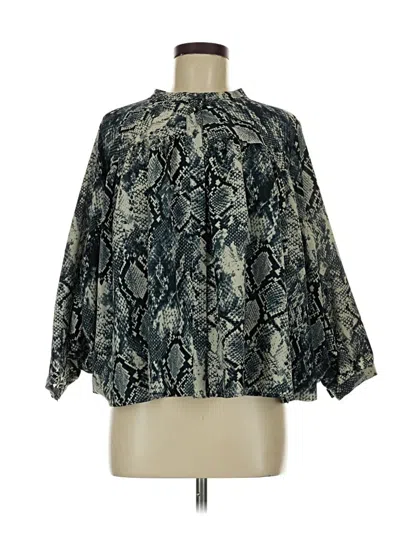 Pre-owned Vince Camuto Long Sleeve Blouse In Blue