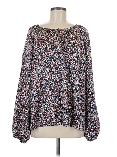 Pre-owned Vince Camuto Long Sleeve Blouse In Blue