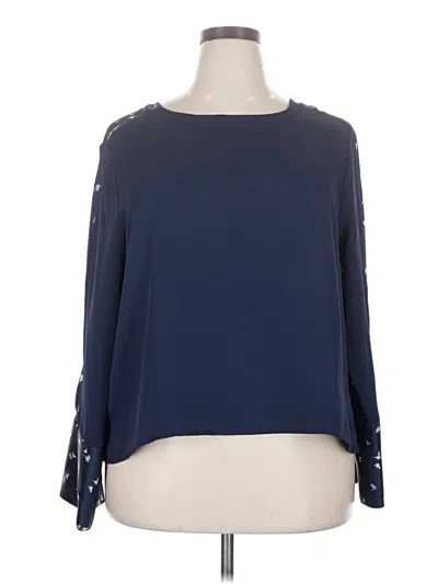 Vince Camuto Long Sleeve Blouse In Blue