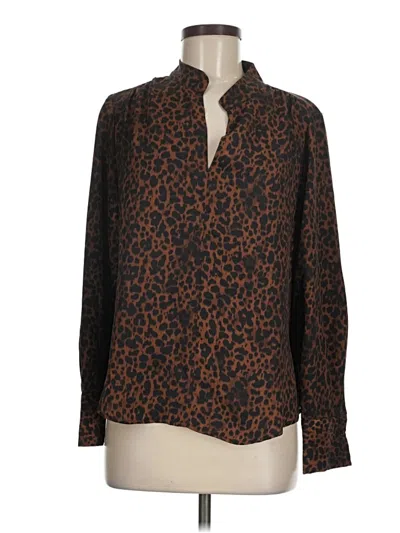 Pre-owned Vince Camuto Long Sleeve Blouse In Brown
