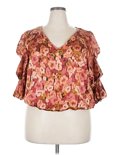 Vince Camuto Long Sleeve Blouse In Brown