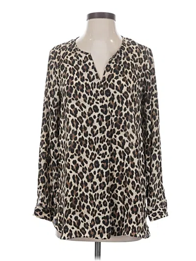 Pre-owned Vince Camuto Long Sleeve Blouse In Brown