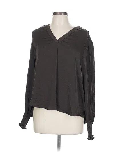 Pre-owned Vince Camuto Long Sleeve Blouse In Gray