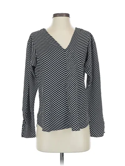 Pre-owned Vince Camuto Long Sleeve Blouse In Gray