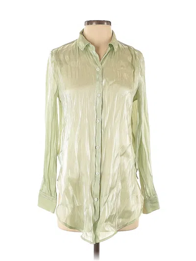 Pre-owned Vince Camuto Long Sleeve Blouse In Green
