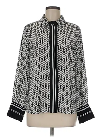 Pre-owned Vince Camuto Long Sleeve Blouse In Ivory