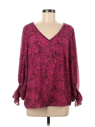 Pre-owned Vince Camuto Long Sleeve Blouse In Pink