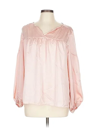 Pre-owned Vince Camuto Long Sleeve Blouse In Pink