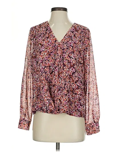 Pre-owned Vince Camuto Long Sleeve Blouse In Pink
