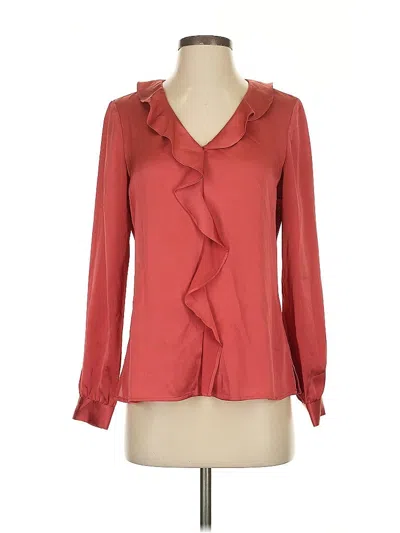 Pre-owned Vince Camuto Long Sleeve Blouse In Red