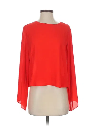 Pre-owned Vince Camuto Long Sleeve Blouse In Red