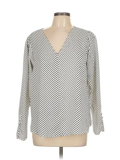 Pre-owned Vince Camuto Long Sleeve Blouse In Silver