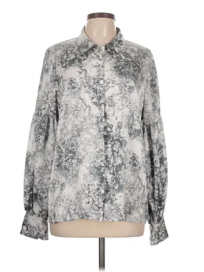 Pre-owned Vince Camuto Long Sleeve Blouse In Silver