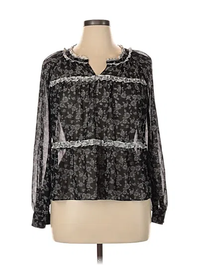 Pre-owned Vince Camuto Long Sleeve Blouse In Silver