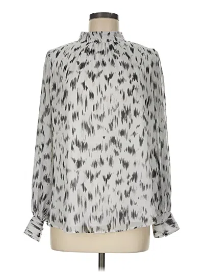 Pre-owned Vince Camuto Long Sleeve Blouse In Silver