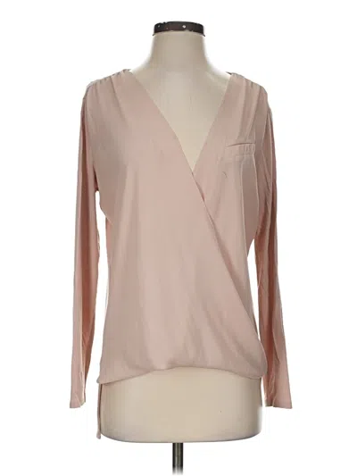 Pre-owned Vince Camuto Long Sleeve Blouse In Tan