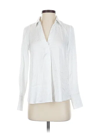 Pre-owned Vince Camuto Long Sleeve Blouse In White