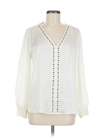 Pre-owned Vince Camuto Long Sleeve Blouse In White
