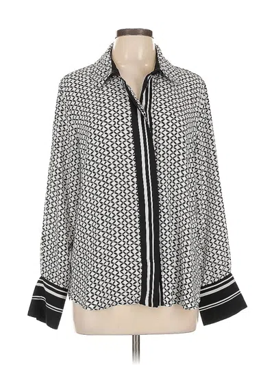 Pre-owned Vince Camuto Long Sleeve Blouse In White