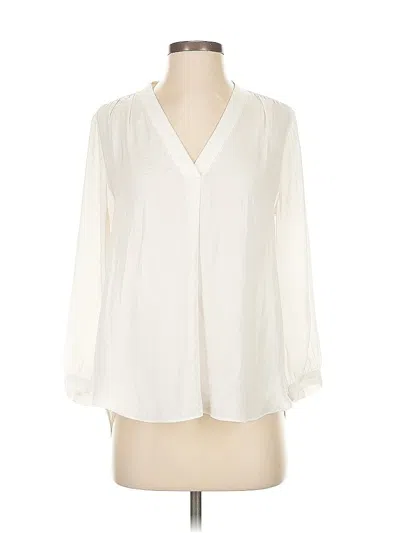 Pre-owned Vince Camuto Long Sleeve Blouse In White