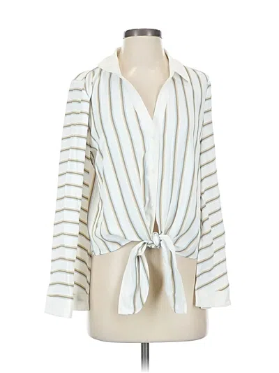 Pre-owned Vince Camuto Long Sleeve Blouse In White