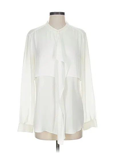 Pre-owned Vince Camuto Long Sleeve Blouse In White