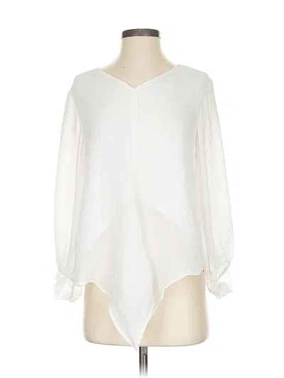 Pre-owned Vince Camuto Long Sleeve Blouse In White