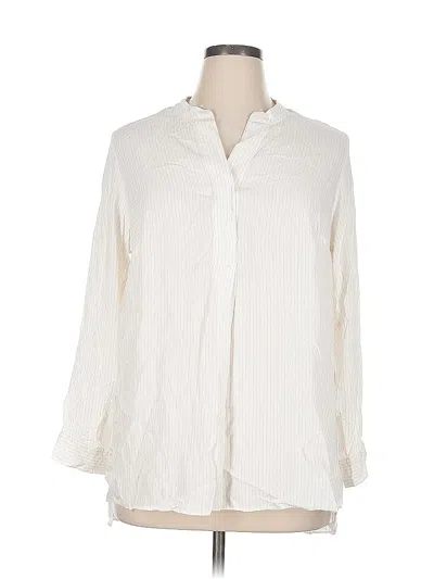 Pre-owned Vince Camuto Long Sleeve Blouse In White